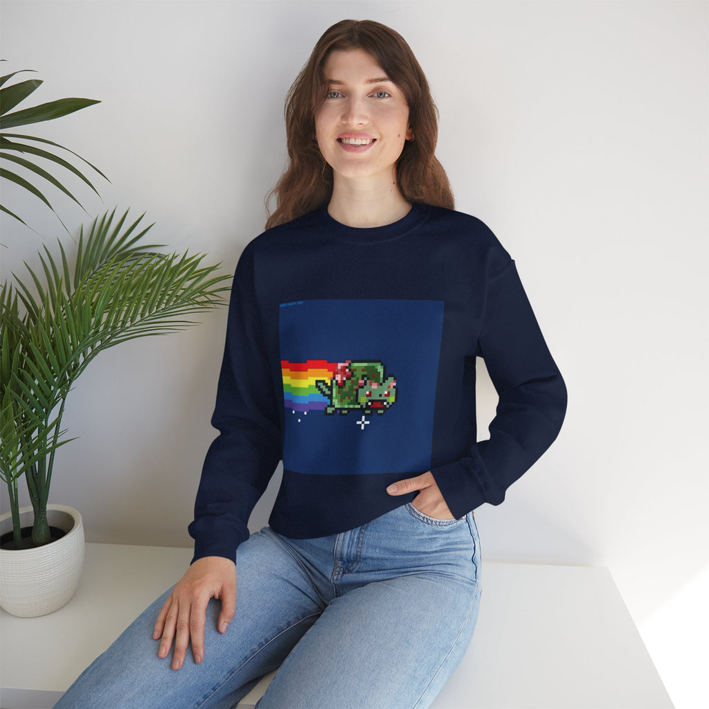 Pixel Nyan Cat Sweatshirt — Retro 8‑Bit Rainbow Cat Crewneck