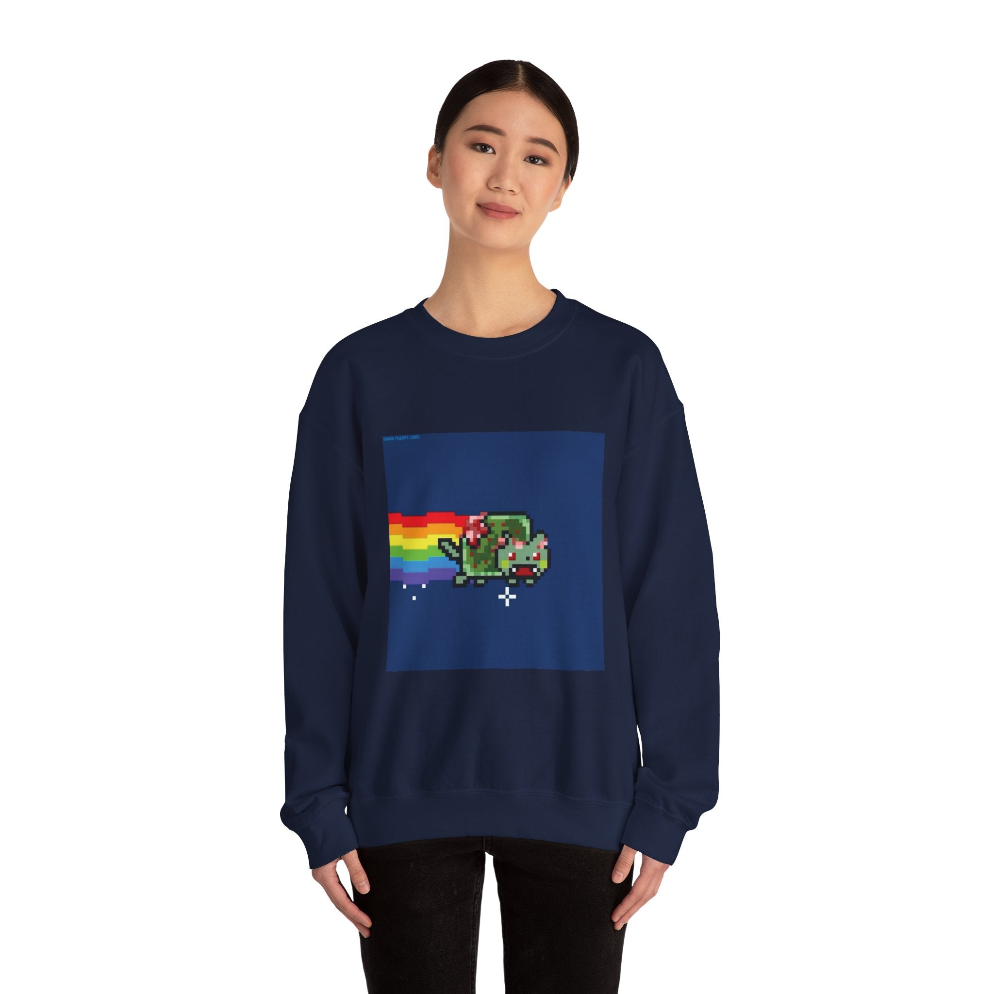 Pixel Nyan Cat Sweatshirt — Retro 8‑Bit Rainbow Cat Crewneck